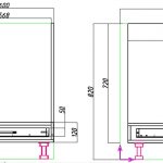 чертеж шкафа под духовой шкаф для расчета деталей