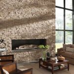 the idea of ​​an original decorative stone in the interior of a room