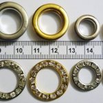 Eyelets with rhinestones