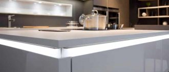 About kitchen countertops made of chipboard: materials and plastic coating