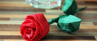 DIY napkin rose design