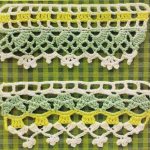 Crocheted tablecloth on a rectangular table. Knitting patterns with photos and descriptions for beginners 