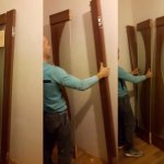 Replacing glass in a door