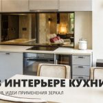 Зеркало в интерьере кухни